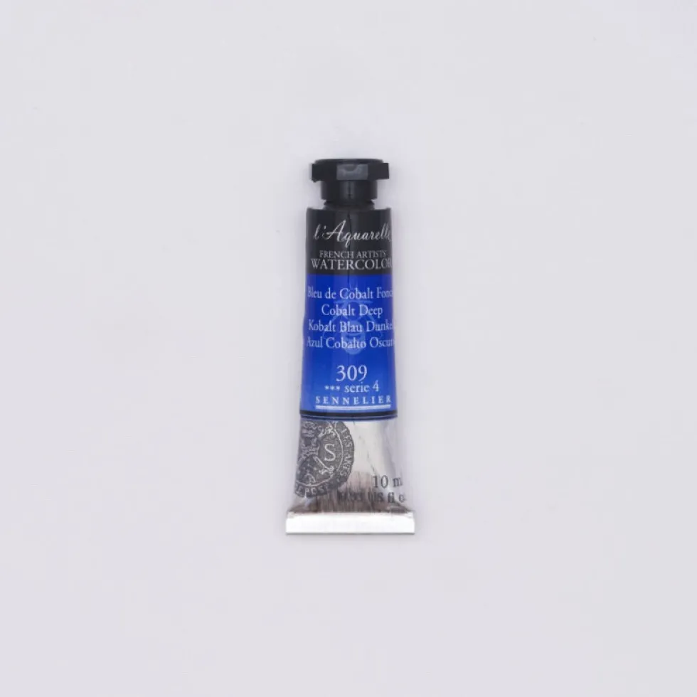 Farba akwarelowa l’Aquarelle - Sennelier - 309, Cobalt Deep, 10 ml