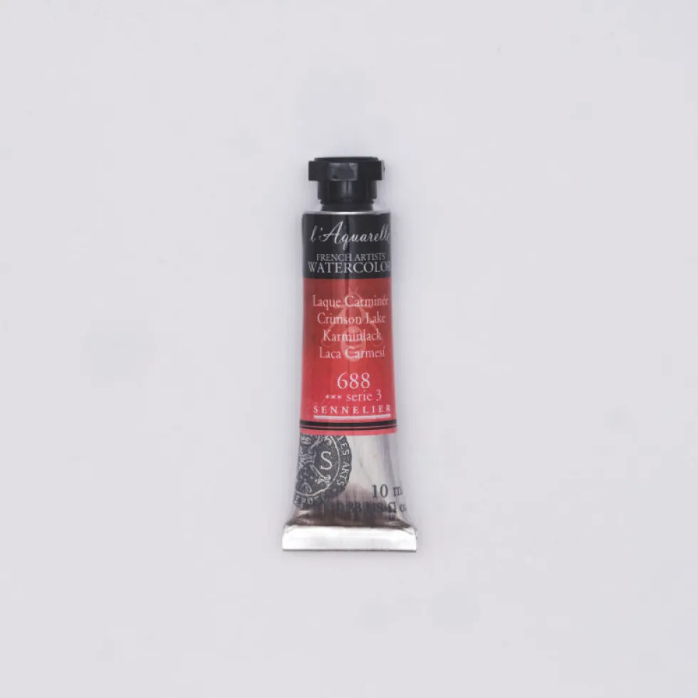 Farba akwarelowa l’Aquarelle - Sennelier - 688, Crimson Lake, 10 ml
