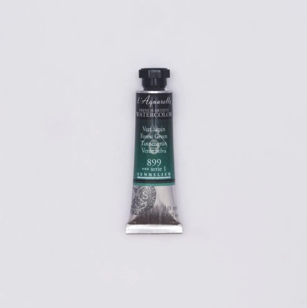 Farba akwarelowa l’Aquarelle - Sennelier - 899, Forest Green, 10 ml