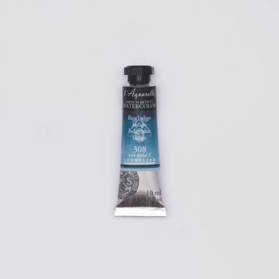 Farba akwarelowa l’Aquarelle - Sennelier - 308, Indigo, 10 ml