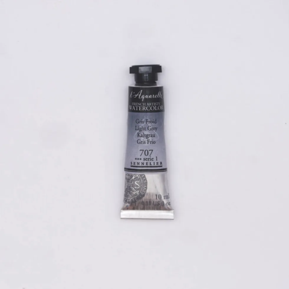 Farba akwarelowa l’Aquarelle - Sennelier - 707, Light Grey, 10 ml