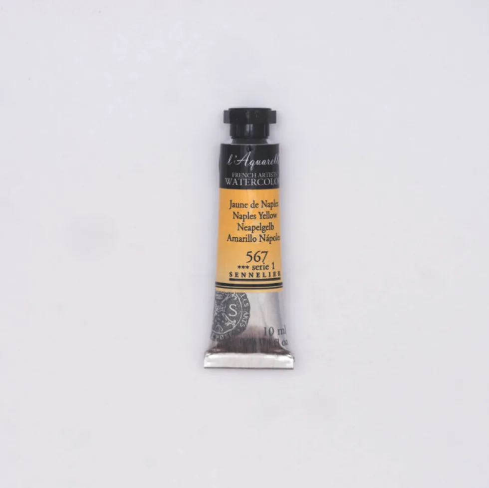 Farba akwarelowa l’Aquarelle - Sennelier - 567, Naples Yellow, 10 ml