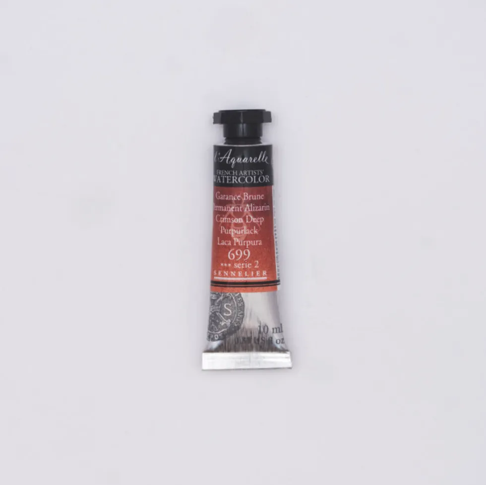 Farba akwarelowa l’Aquarelle - Sennelier - 699, Permanent Alizarin Crimson Deep, 10 ml