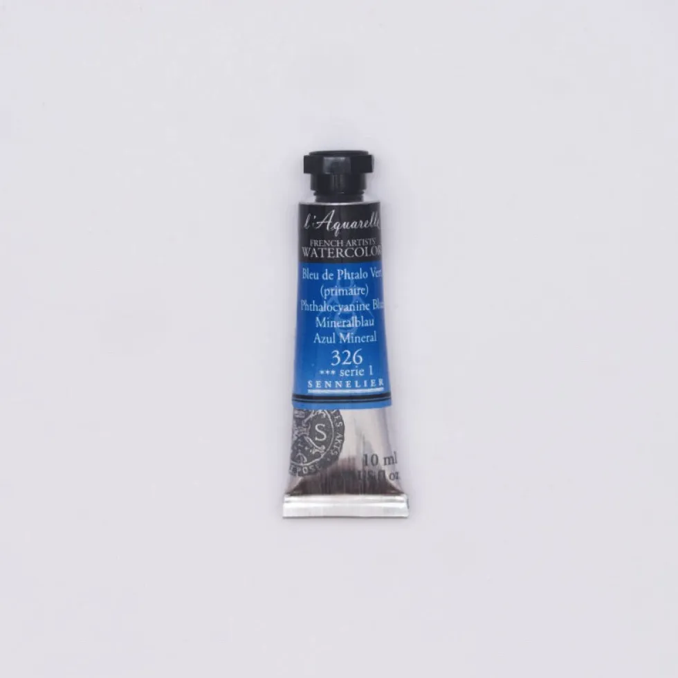 Farba akwarelowa l’Aquarelle - Sennelier - 326, Phthalocyanine Blue, 10 ml