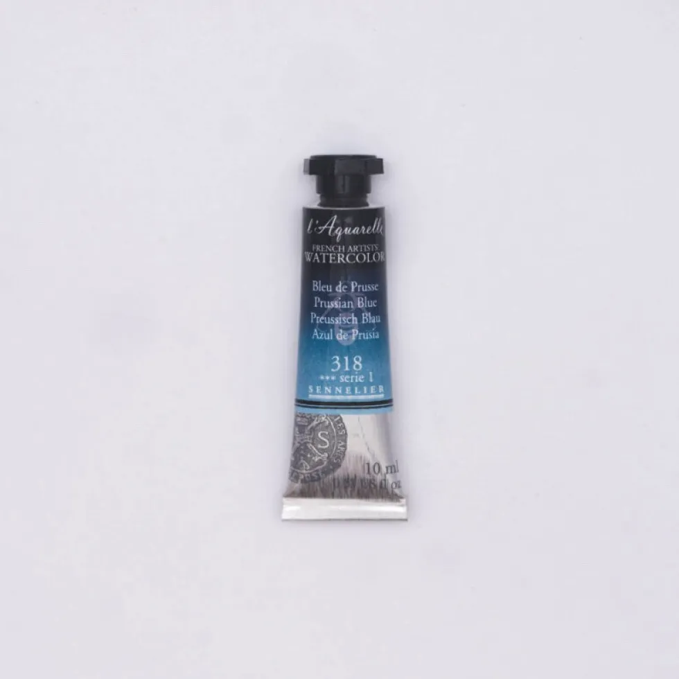 Farba akwarelowa l’Aquarelle - Sennelier - 318, Prussian Blue, 10 ml