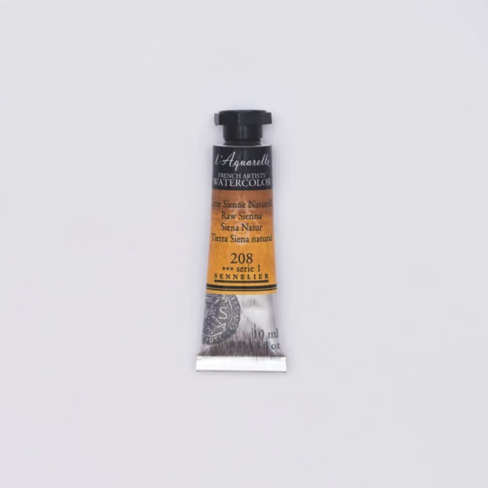Farba akwarelowa l’Aquarelle - Sennelier - 208 Raw Sienna, 10 ml