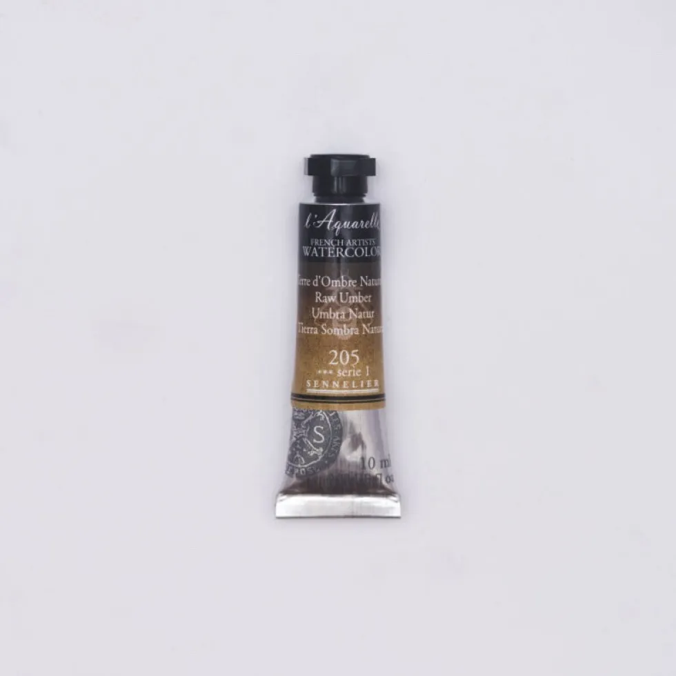Farba akwarelowa l’Aquarelle - Sennelier - 205 Raw Umber, 10 ml