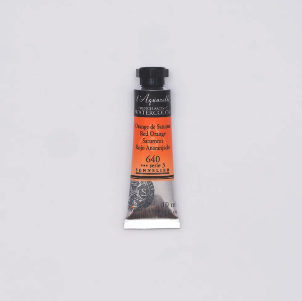 Farba akwarelowa l’Aquarelle - Sennelier - 640, Red Orange, 10 ml