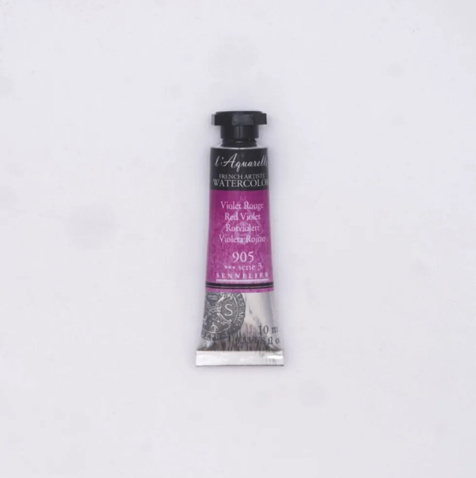 Farba akwarelowa l’Aquarelle - Sennelier - 905, Red Violet, 10 ml
