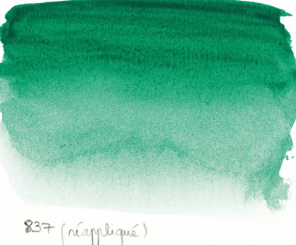 Farba akwarelowa l’Aquarelle - Sennelier - 837, Viridian Green, 10 ml