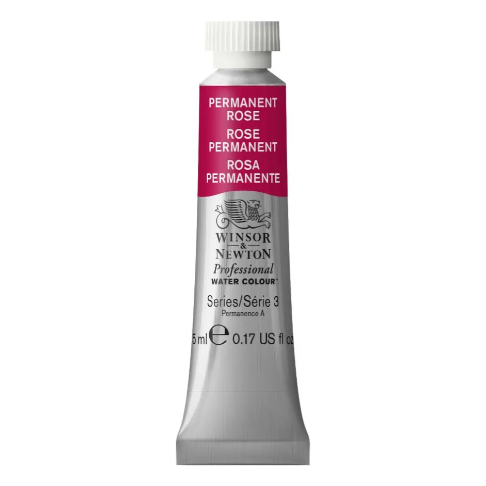 Farba akwarelowa Professional Watercolour - Winsor & Newton - Permanent Rose, 5 ml