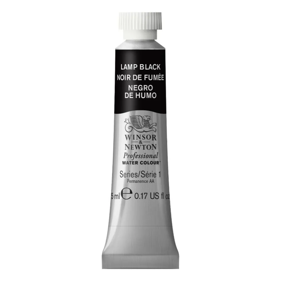 Farba akwarelowa Professional Watercolour - Winsor & Newton - Lamp Black, 5 ml