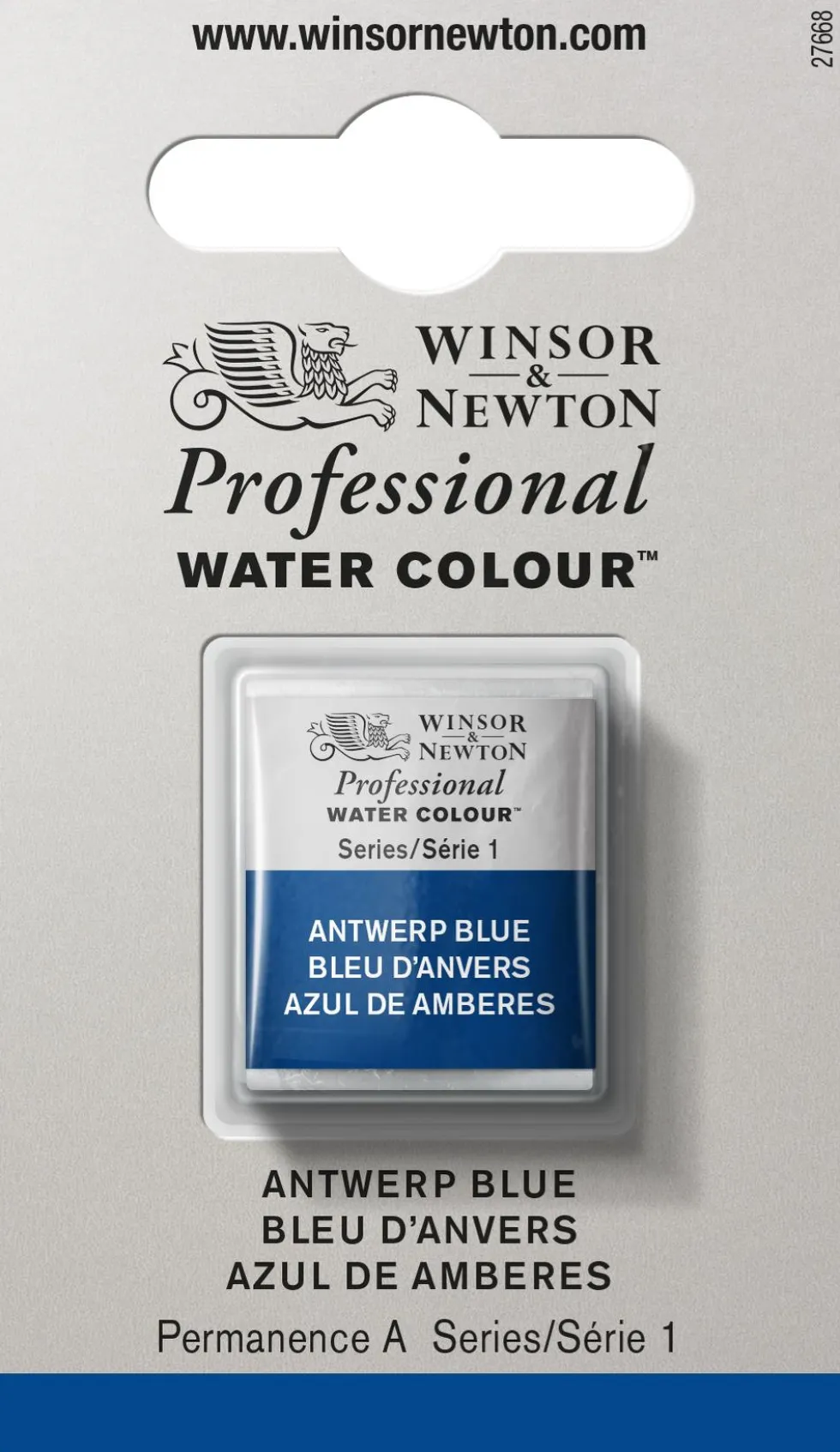 Farba akwarelowa Professional w półkostce - Winsor & Newton - Antwerp Blue
