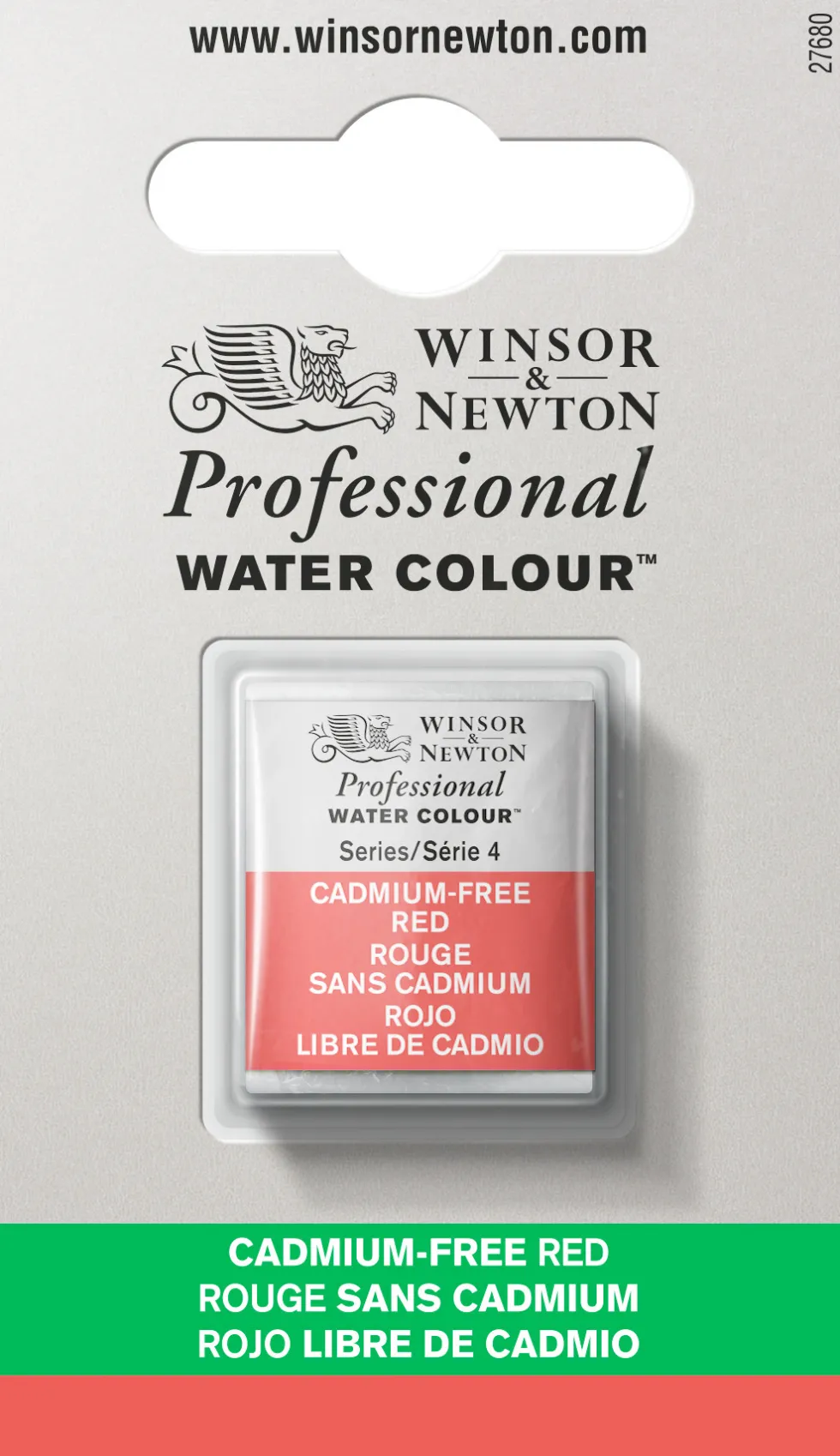 Farba akwarelowa Professional w półkostce - Winsor & Newton - Cadmium Free Red