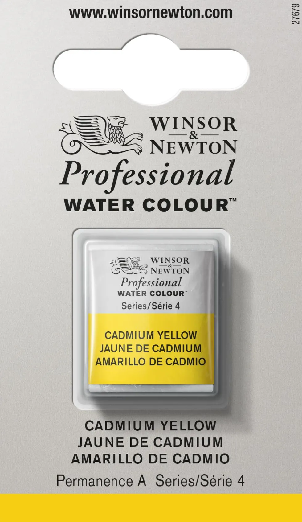 Farba akwarelowa Professional w półkostce - Winsor & Newton - Cadmium Red Deep