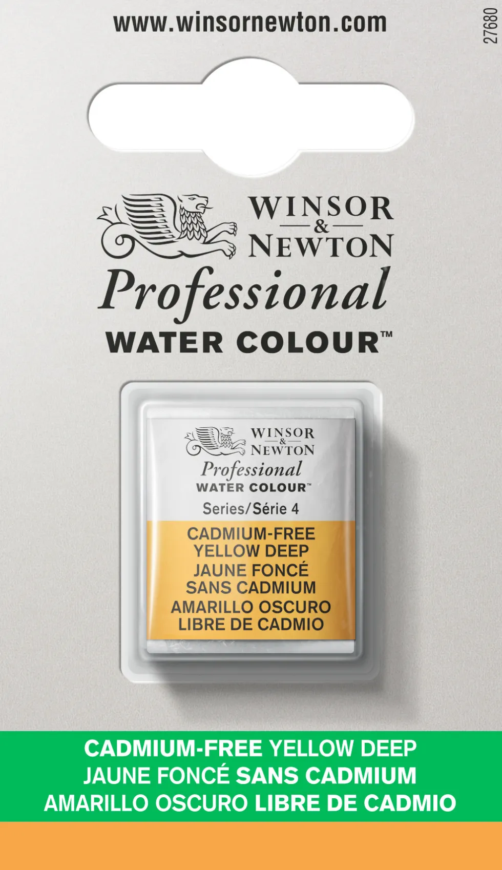 Farba akwarelowa Professional w półkostce - Winsor & Newton - Cadmium Free Yellow Deep