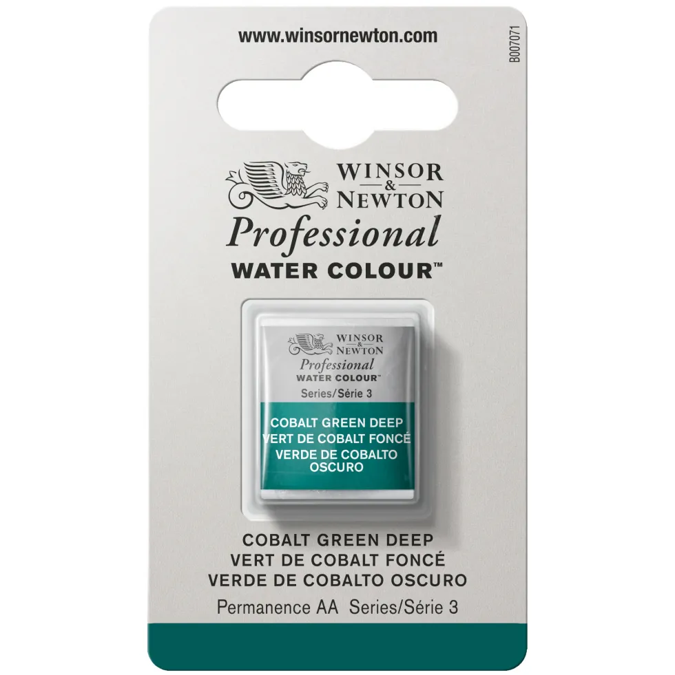 Farba akwarelowa Professional w półkostce - Winsor & Newton - Cobalt Green Deep