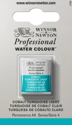 Farba akwarelowa Professional w półkostce - Winsor & Newton - Cobalt Turquoise Light