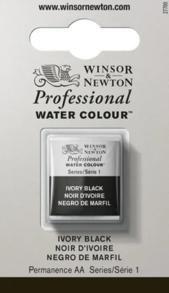 Farba akwarelowa Professional w półkostce - Winsor & Newton - Ivory Black