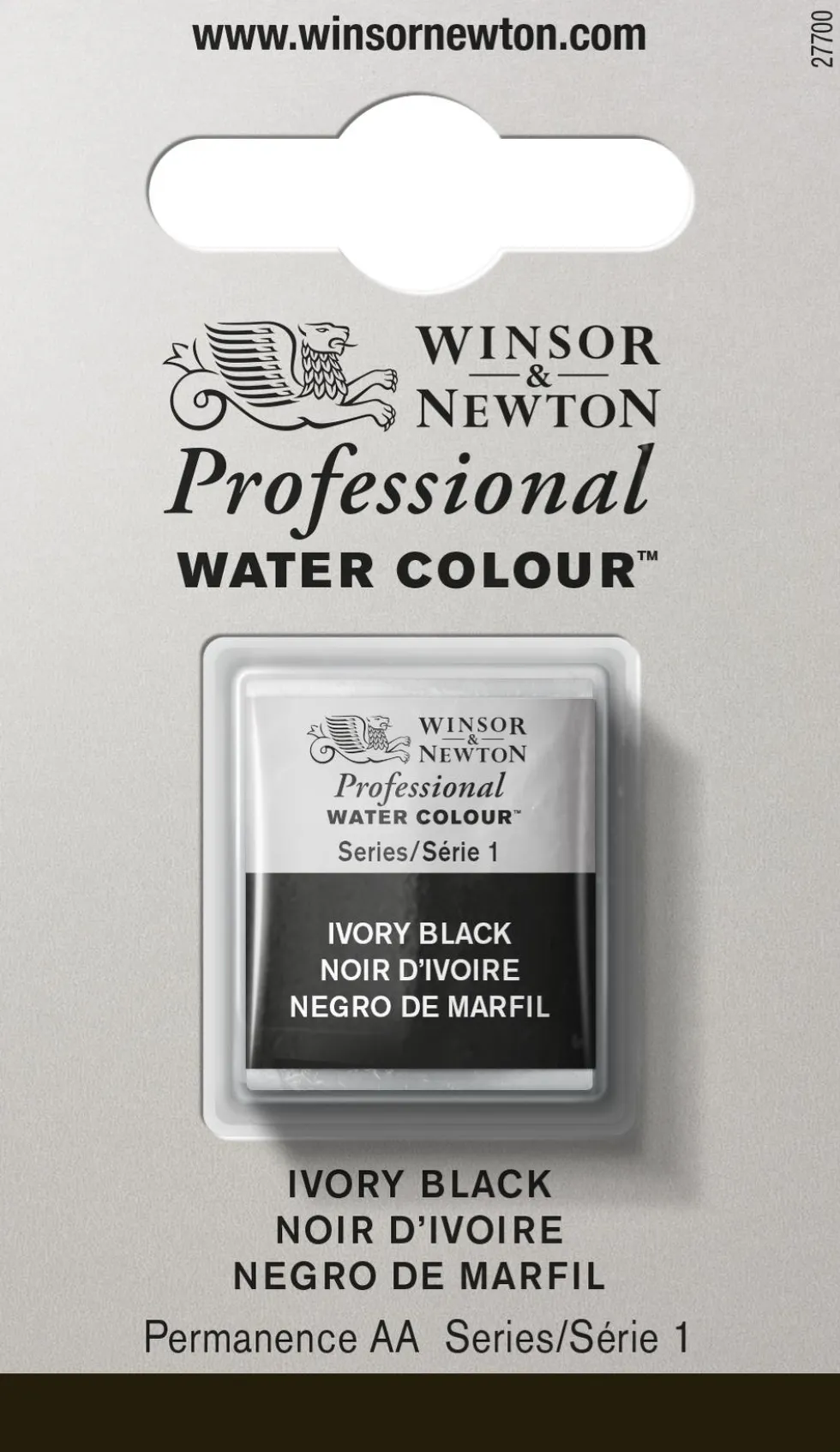 Farba akwarelowa Professional w półkostce - Winsor & Newton - Ivory Black