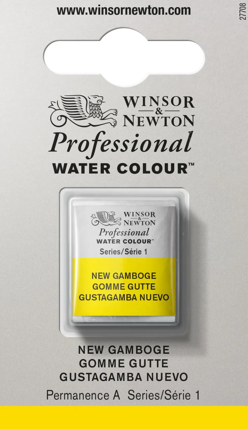 Farba akwarelowa Professional w półkostce - Winsor & Newton - New Gamboge