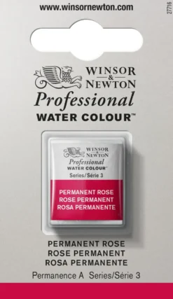 Farba akwarelowa Professional w półkostce - Winsor & Newton - Permanent Rose