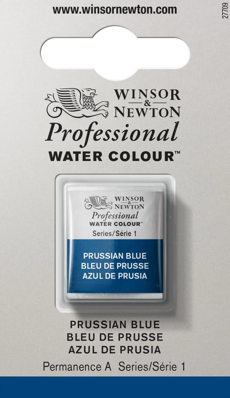 Farba akwarelowa Professional w półkostce - Winsor & Newton - Prussian Blue