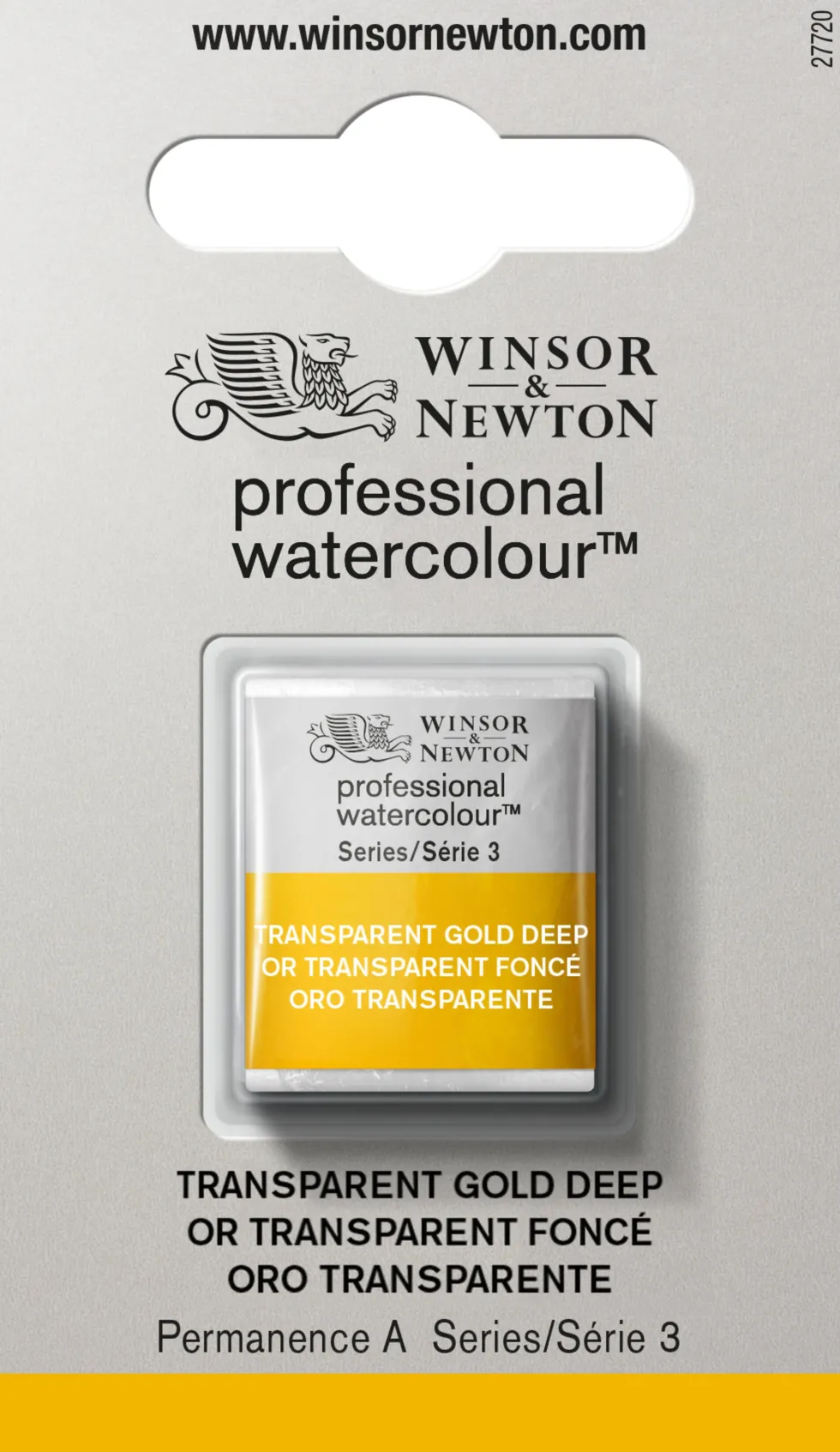 Farba akwarelowa Professional w półkostce - Winsor & Newton - Transparent Gold Deep