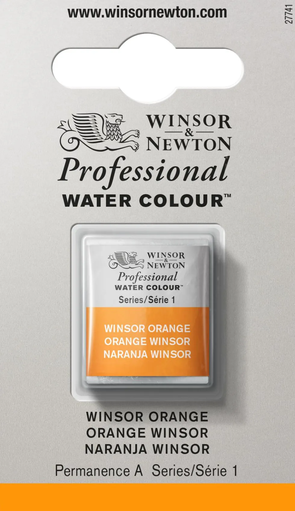 Farba akwarelowa Professional w półkostce - Winsor & Newton - Winsor Orange