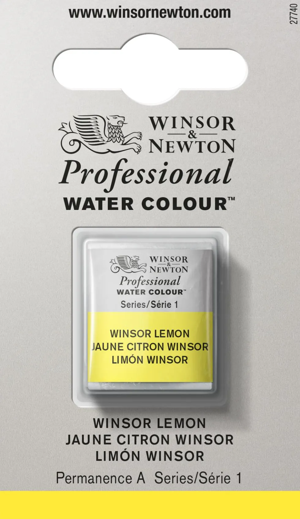Farba akwarelowa Professional w półkostce - Winsor & Newton - Winsor Lemon