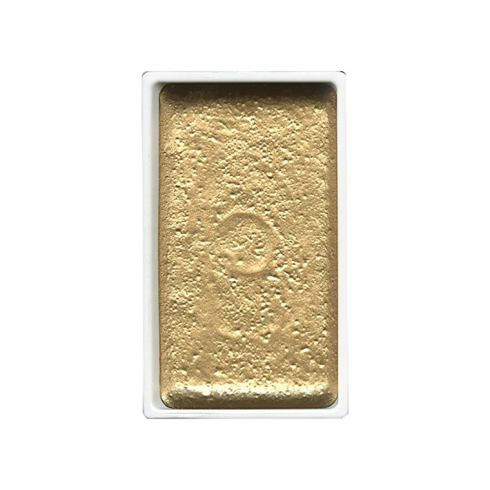 Farba akwarelowa w kostce Gansai Tambi - Kuretake - Gold