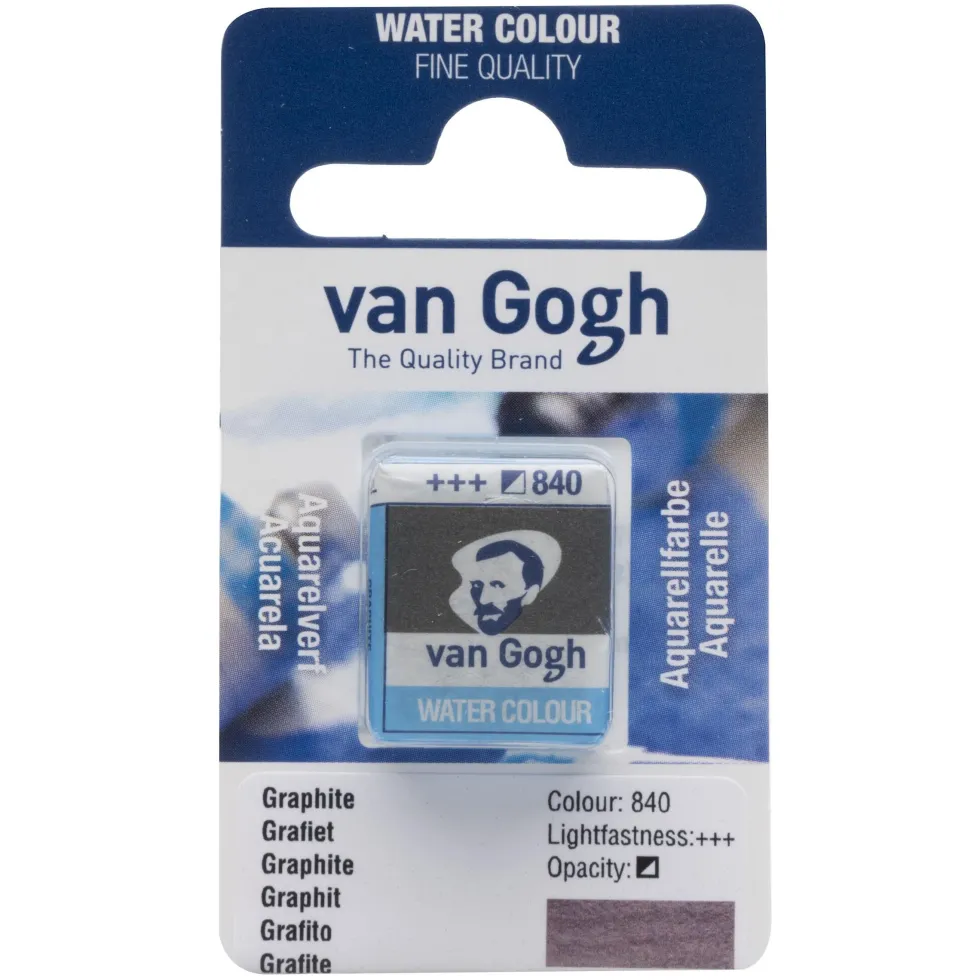 Farba akwarelowa w kostce - Van Gogh - 840 Graphite