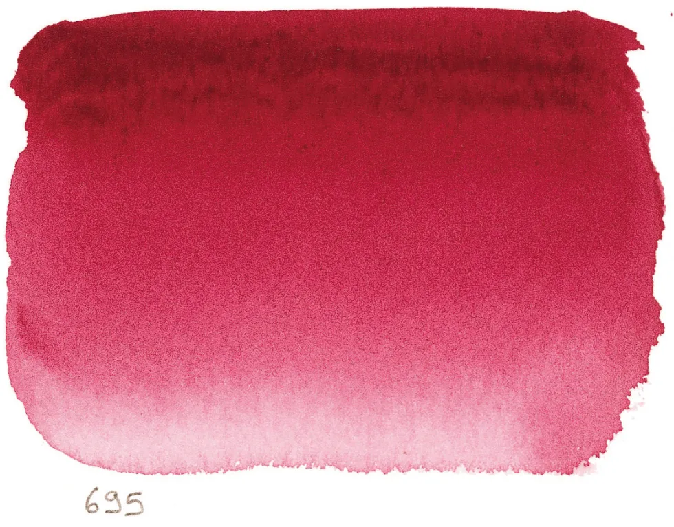 Farba akwarelowa w półkostce l’Aquarelle - Sennelier - 695 Alizarin Crimson Lake
