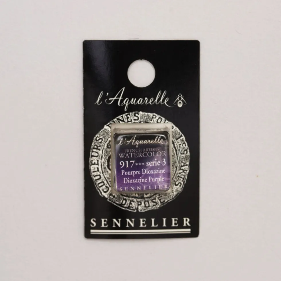 Farba akwarelowa w półkostce l’Aquarelle - Sennelier - 917 Dioxazine Purple