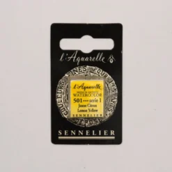 Farba akwarelowa w półkostce l’Aquarelle - Sennelier - 501 Lemon Yellow
