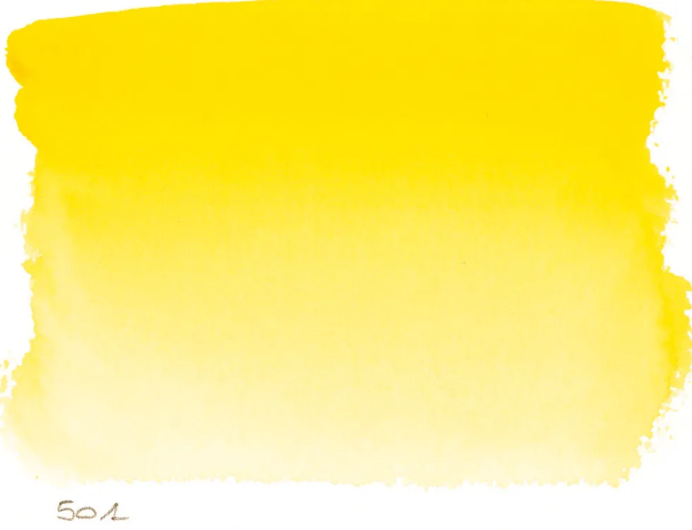 Farba akwarelowa w półkostce l’Aquarelle - Sennelier - 501 Lemon Yellow