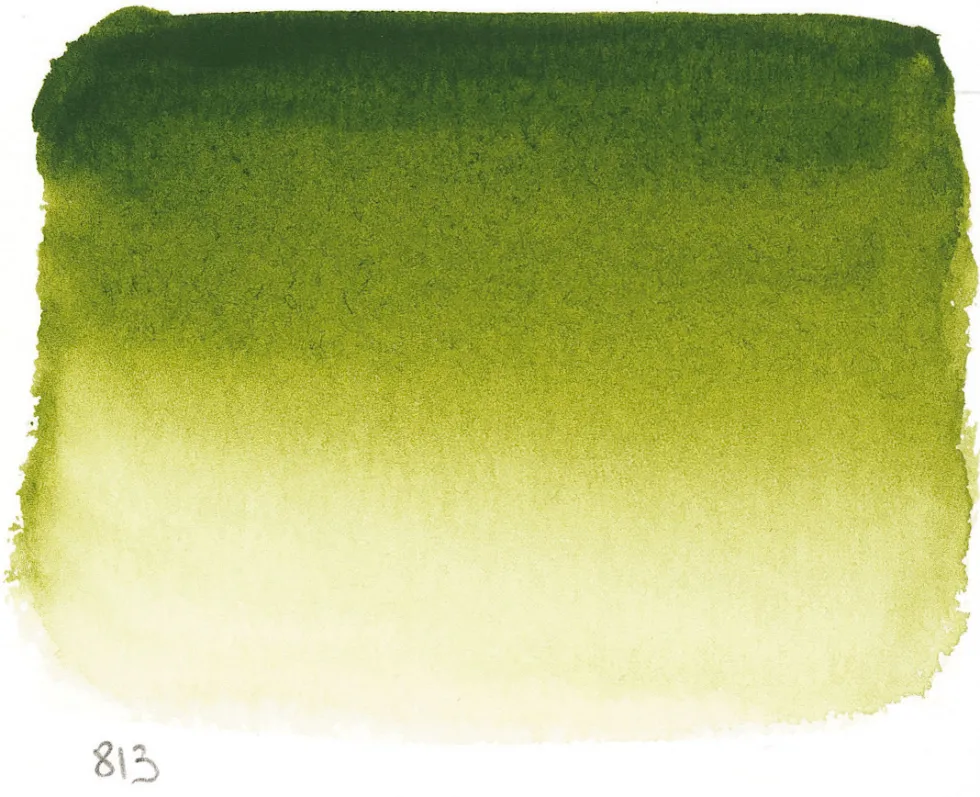 Farba akwarelowa w półkostce l’Aquarelle - Sennelier - 813, Olive Green