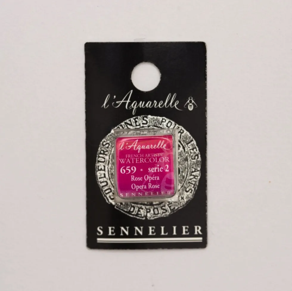 Farba akwarelowa w półkostce l’Aquarelle - Sennelier - 659 Opera Rose