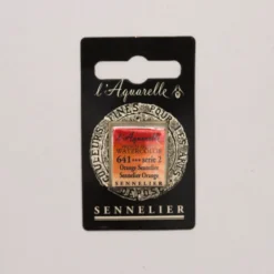 Farba akwarelowa w półkostce l’Aquarelle - Sennelier - 641 Sennelier Orange