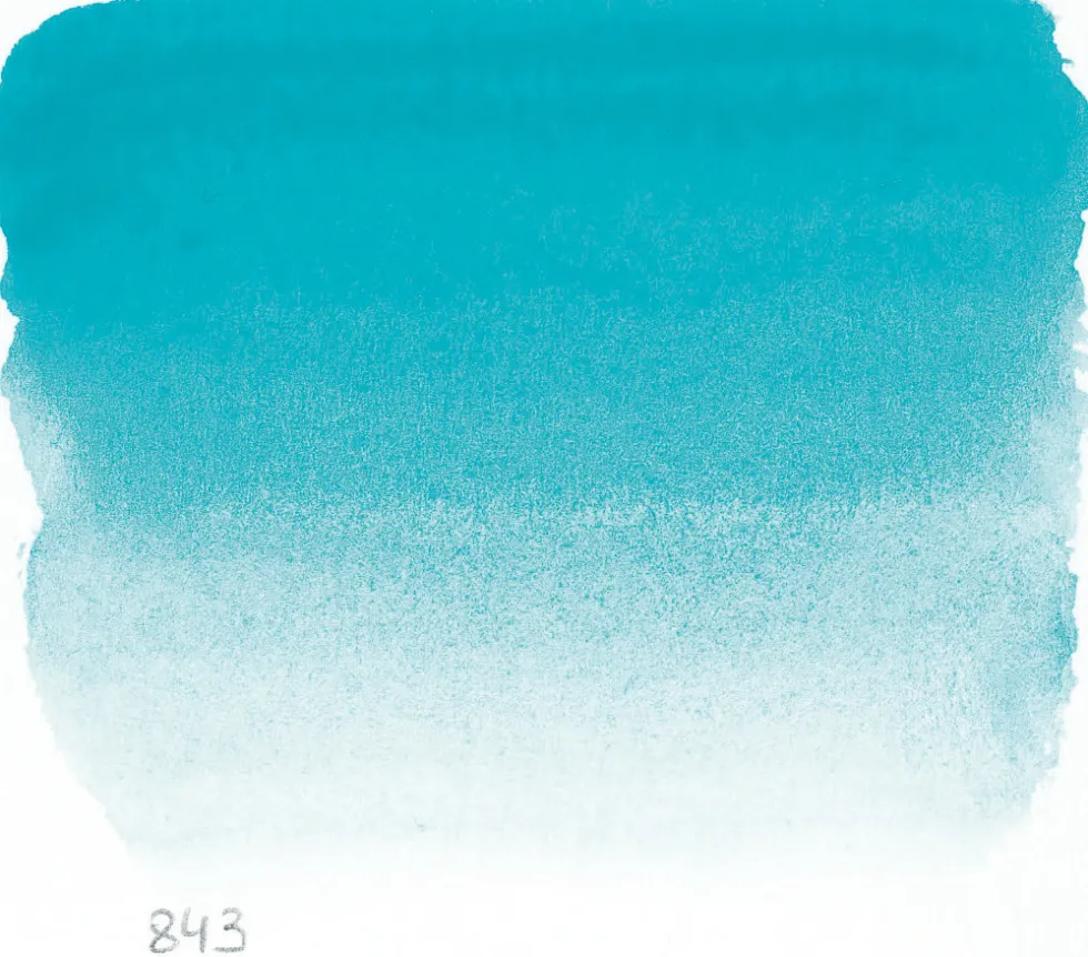 Farba akwarelowa w półkostce l’Aquarelle - Sennelier - 843, Turquoise Green