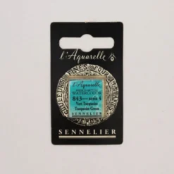 Farba akwarelowa w półkostce l’Aquarelle - Sennelier - 843, Turquoise Green