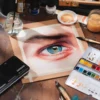 Farba akwarelowa w półkostce l’Aquarelle - Sennelier - 407 Van Dyck Brown