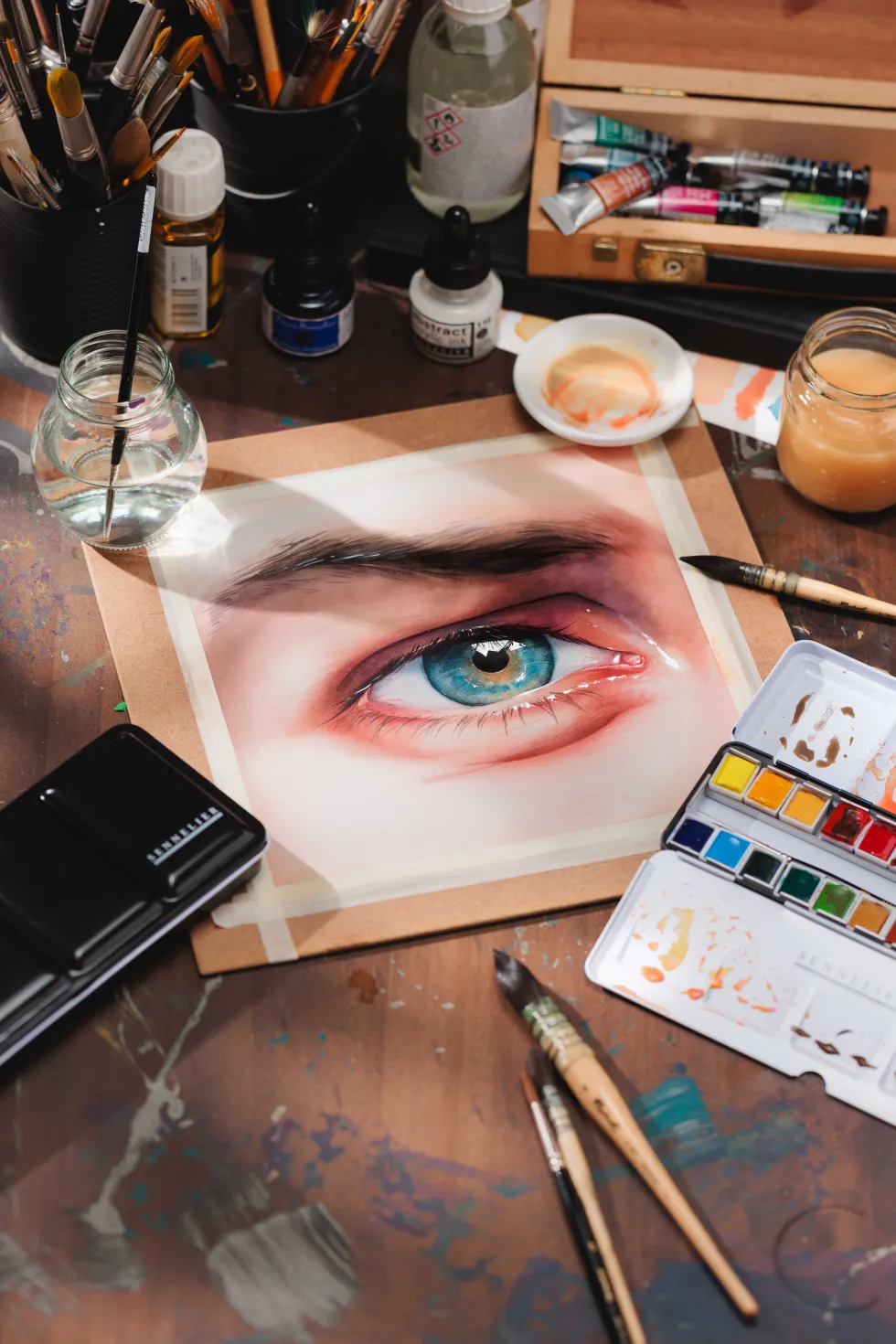 Farba akwarelowa w półkostce l’Aquarelle - Sennelier - 705 Warm Grey