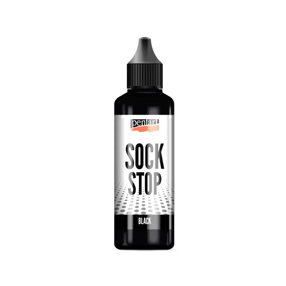 Farba antypoślizgowa Sock Stop - Pentart - Black 80 ml