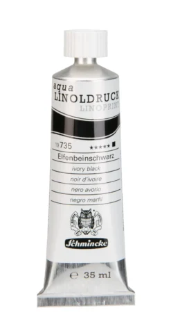 Farba Aqua Linoprint - Schmincke - 735, Ivory Black, 35 ml