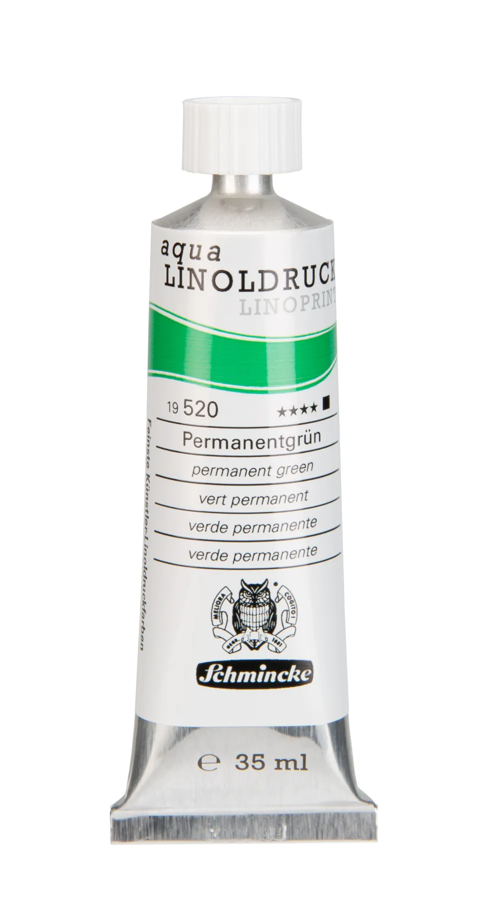 Farba Aqua Linoprint - Schmincke - 520, Permanent Green, 35 ml