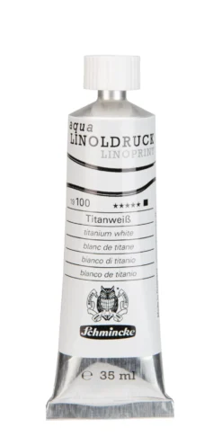 Farba Aqua Linoprint - Schmincke - 100, Titanium White, 35 ml