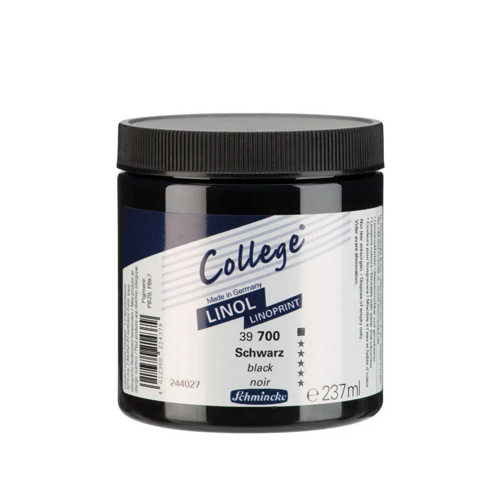 Farba College Linoprint - Schmincke - 700, Black, 237 ml