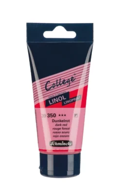 Farba College Linoprint - Schmincke - 350, Dark Red, 75 ml