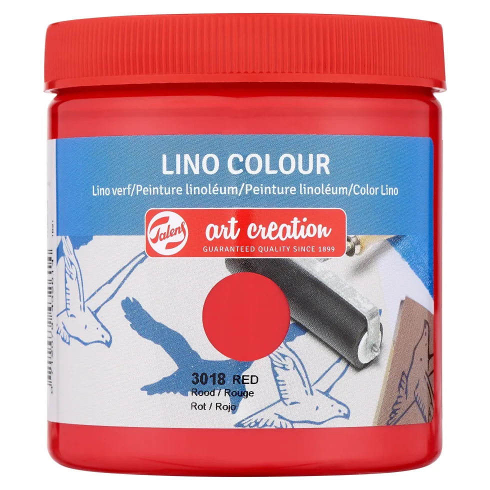 Farba do linorytu Lino Colour - Talens Art Creation - Red, 250 ml
